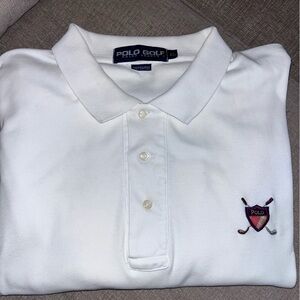 Polo Ralph Lauren Golf Short Sleeve Embroidered Logo with Plaid Crest Golf Clubs